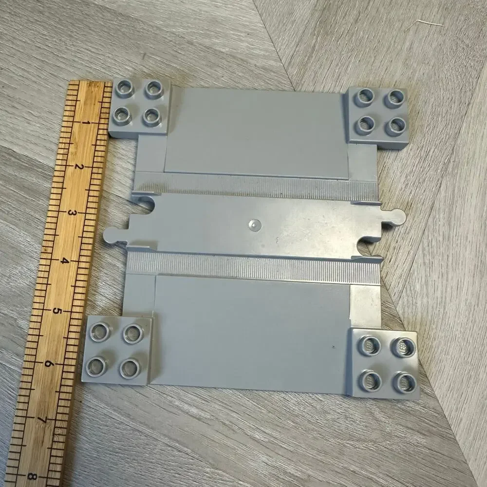 Lego Duplo 6391 Train Track with Ramps for Car Crossing Gray